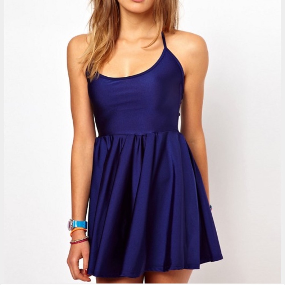 American Apparel figure skating dress blue